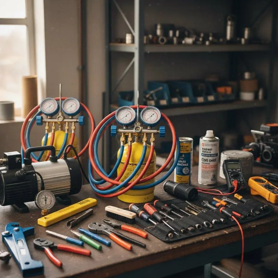 Compresores, refrigerantes y herramientas para servicio técnico